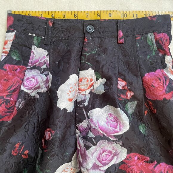 Free People Iris high-rise black jacquard floral balloon pant, size 4 - Picture 8 of 12